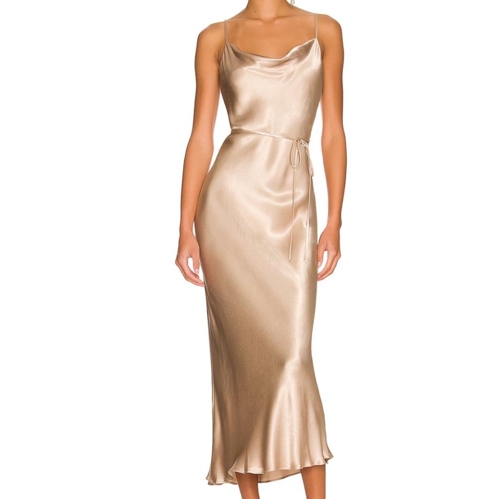 Shona Joy La Lune Bias Cowl Midi Dress